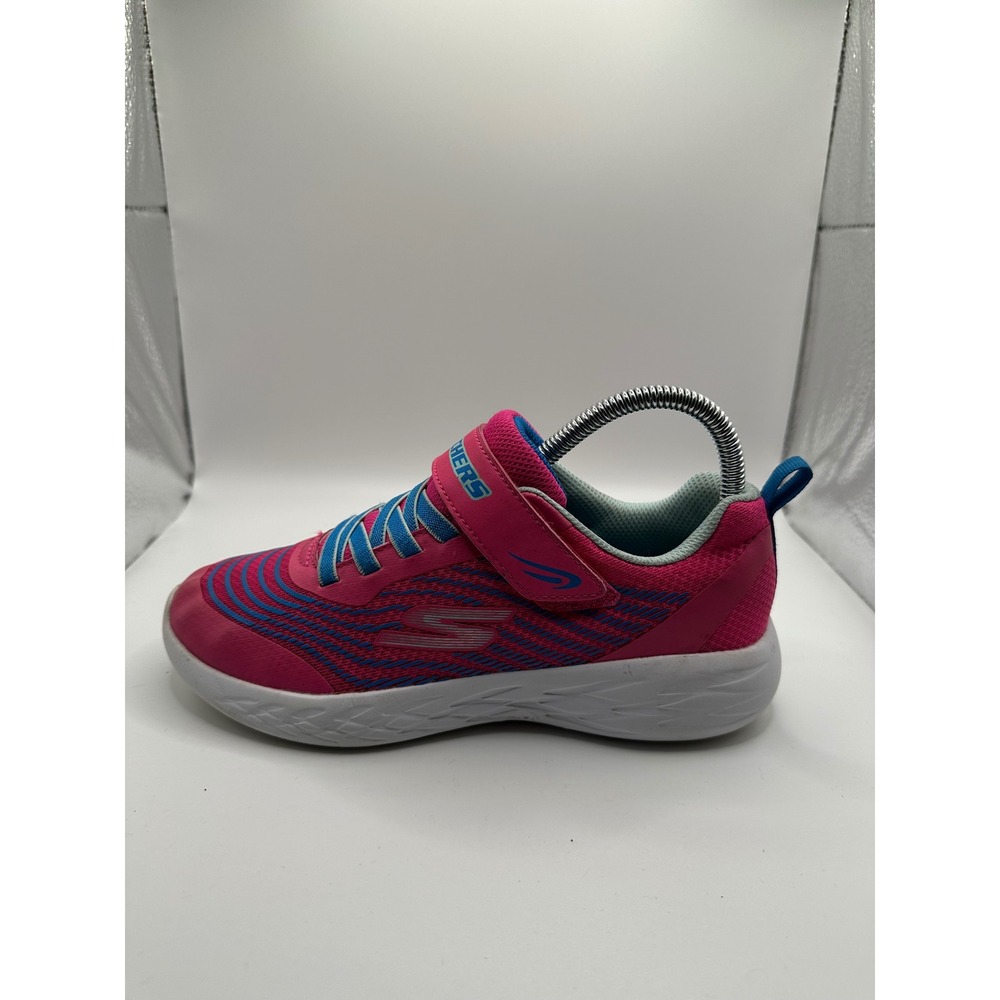 Skechers 17128LR Sneakers Kids Size 4 Pink Blue Good Hook Loop Athletic